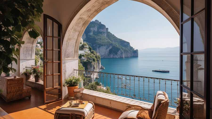 Oceanfront luxury resort suite